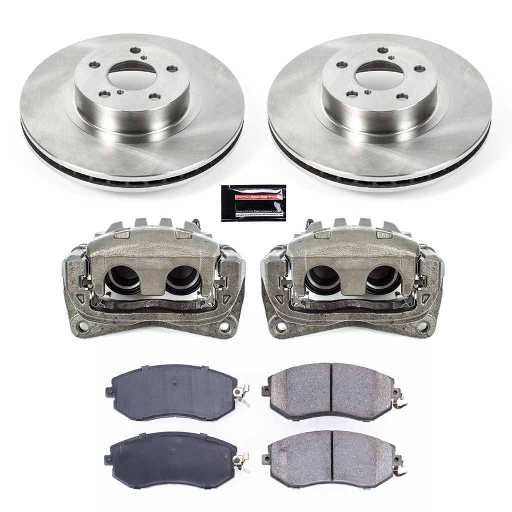 PowerStop KCOE6111 - OE Stock Replacement Brake Pad, Rotor and Caliper Kit