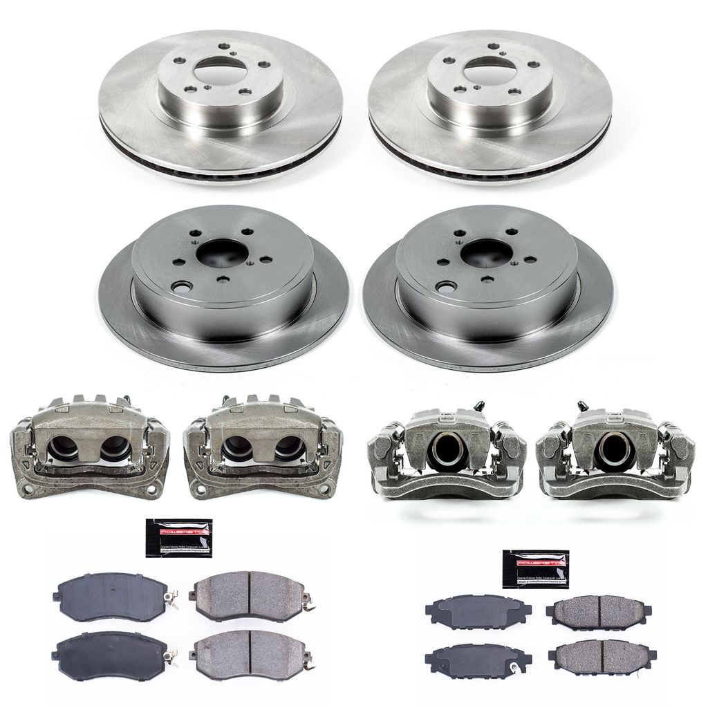 PowerStop KCOE6112 - OE Stock Replacement Brake Pad, Rotor and Caliper Kit