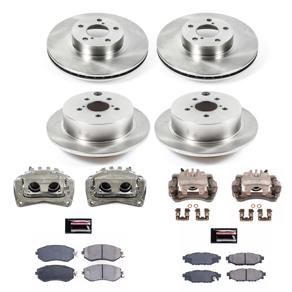 PowerStop KCOE6113 - OE Stock Replacement Brake Pad, Rotor and Caliper Kit