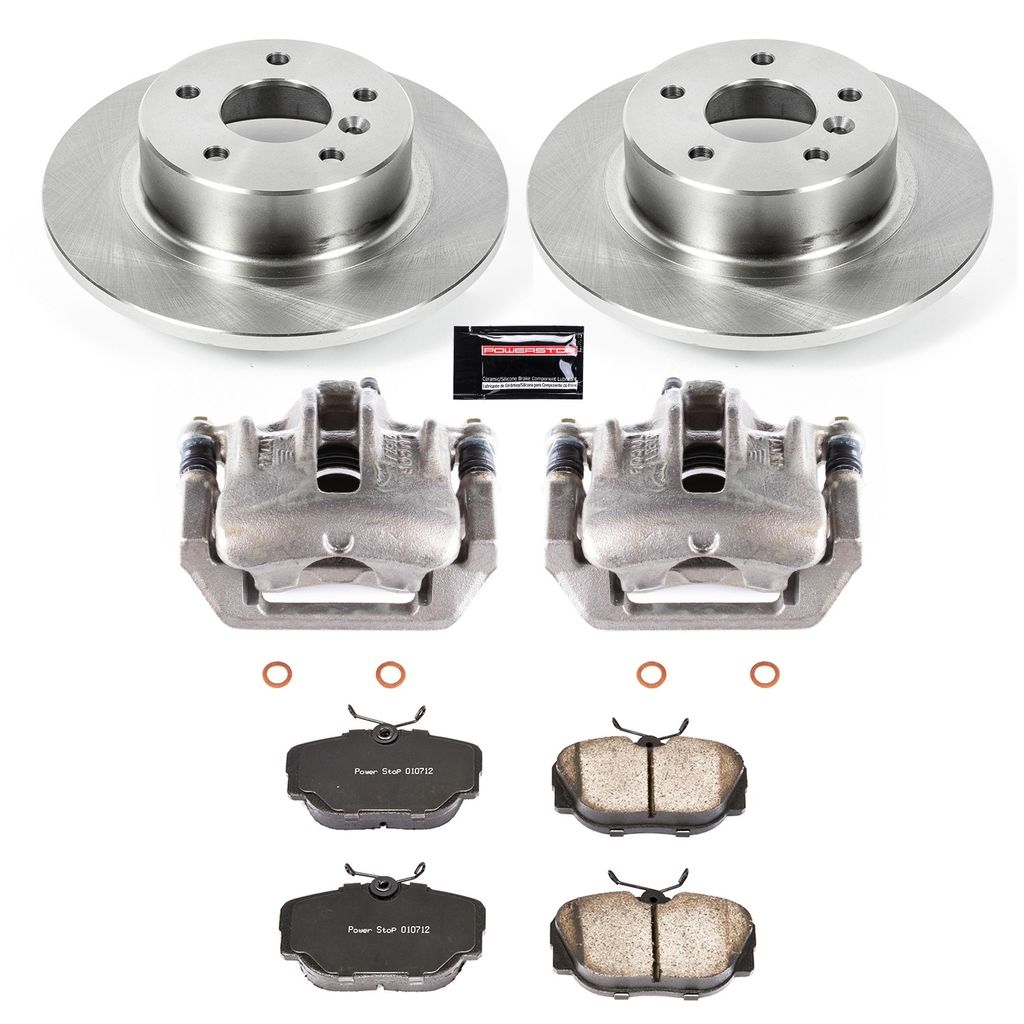 PowerStop KCOE6152 - OE Stock Replacement Brake Pad, Rotor and Caliper Kit