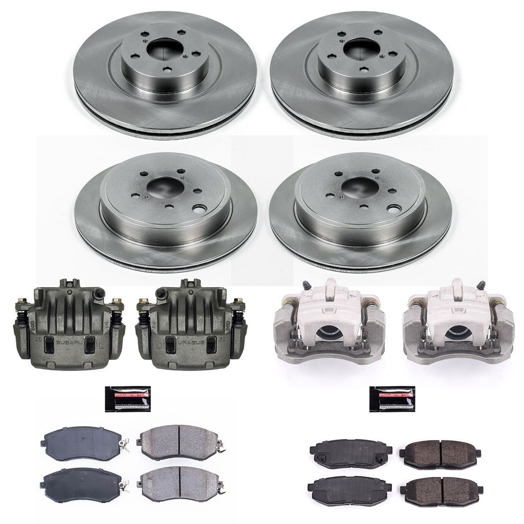 PowerStop KCOE6164 - OE Stock Replacement Brake Pad, Rotor and Caliper Kit