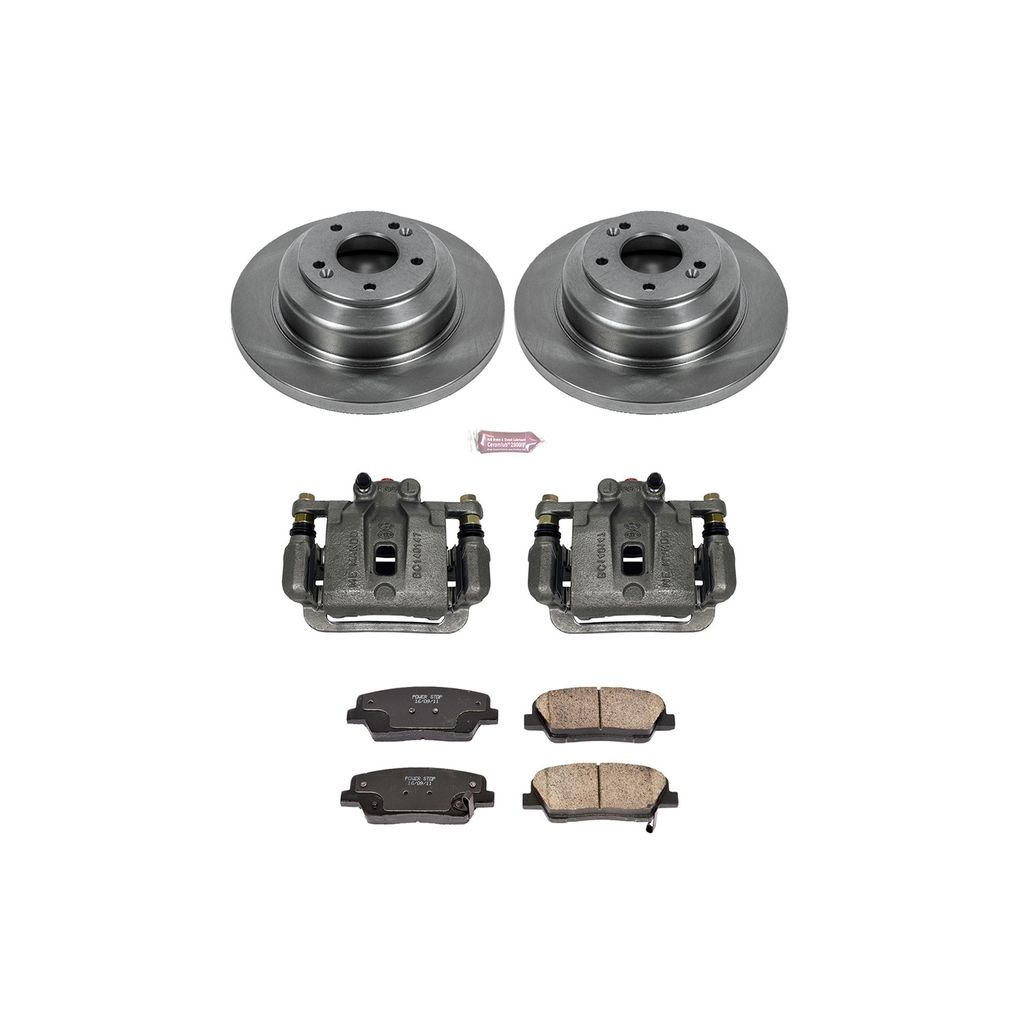 PowerStop KCOE6168 - OE Stock Replacement Brake Pad, Rotor and Caliper Kit