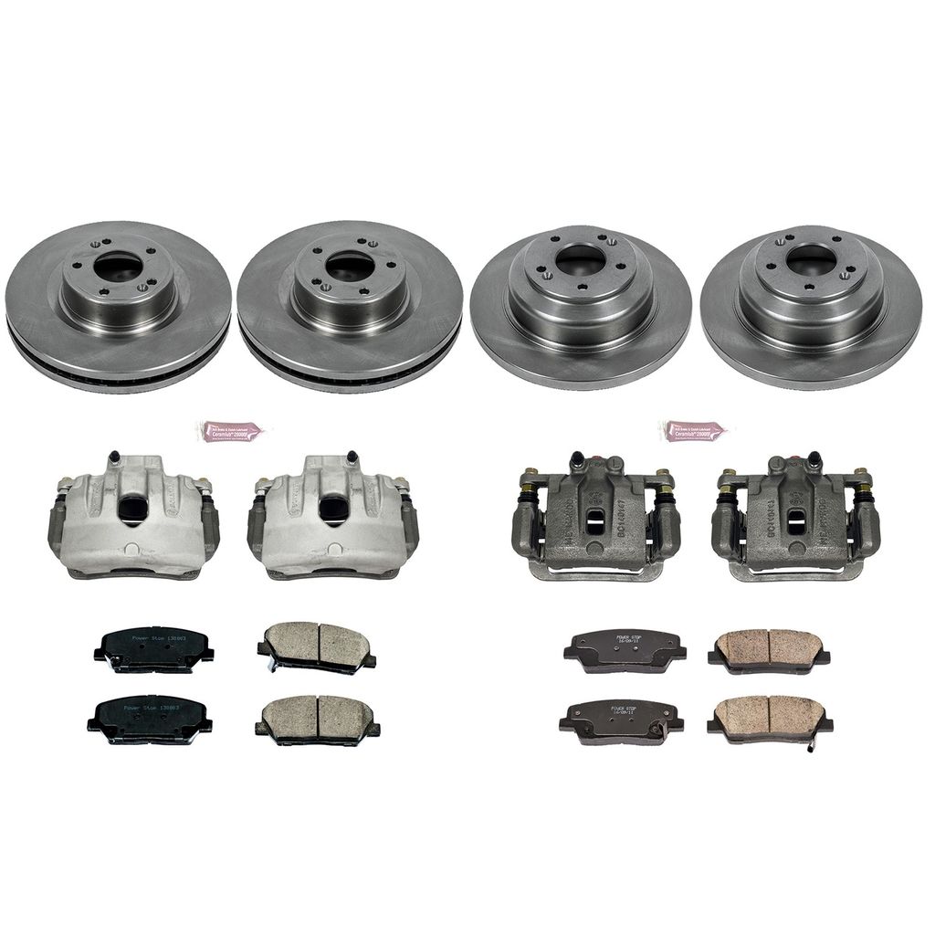 PowerStop KCOE6170 - OE Stock Replacement Brake Pad, Rotor and Caliper Kit