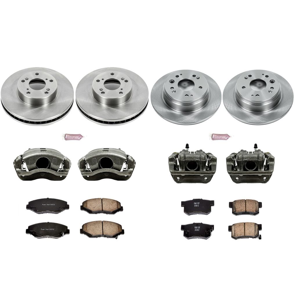 PowerStop KCOE6171 - OE Stock Replacement Brake Pad, Rotor and Caliper Kit