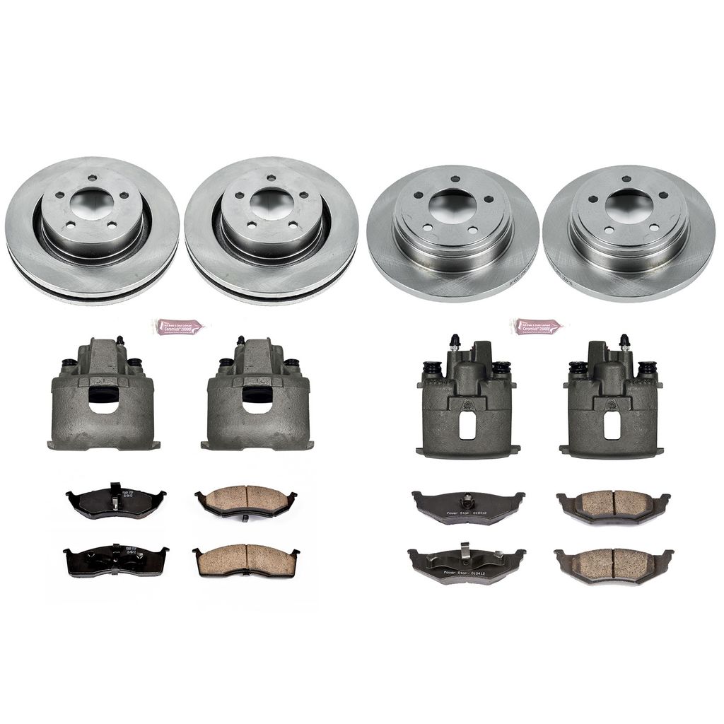 PowerStop KCOE6178 - OE Stock Replacement Brake Pad, Rotor and Caliper Kit