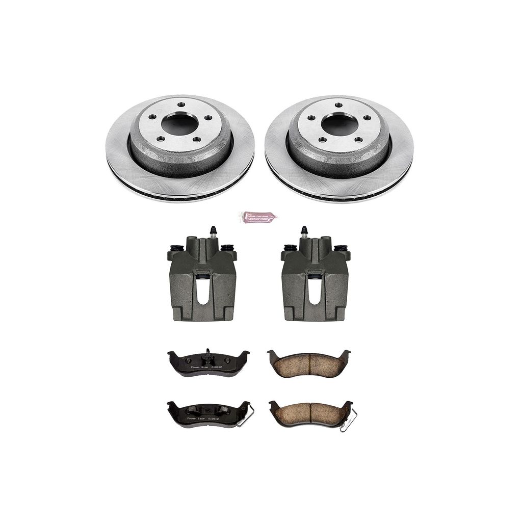 PowerStop KCOE6181 - OE Stock Replacement Brake Pad, Rotor and Caliper Kit