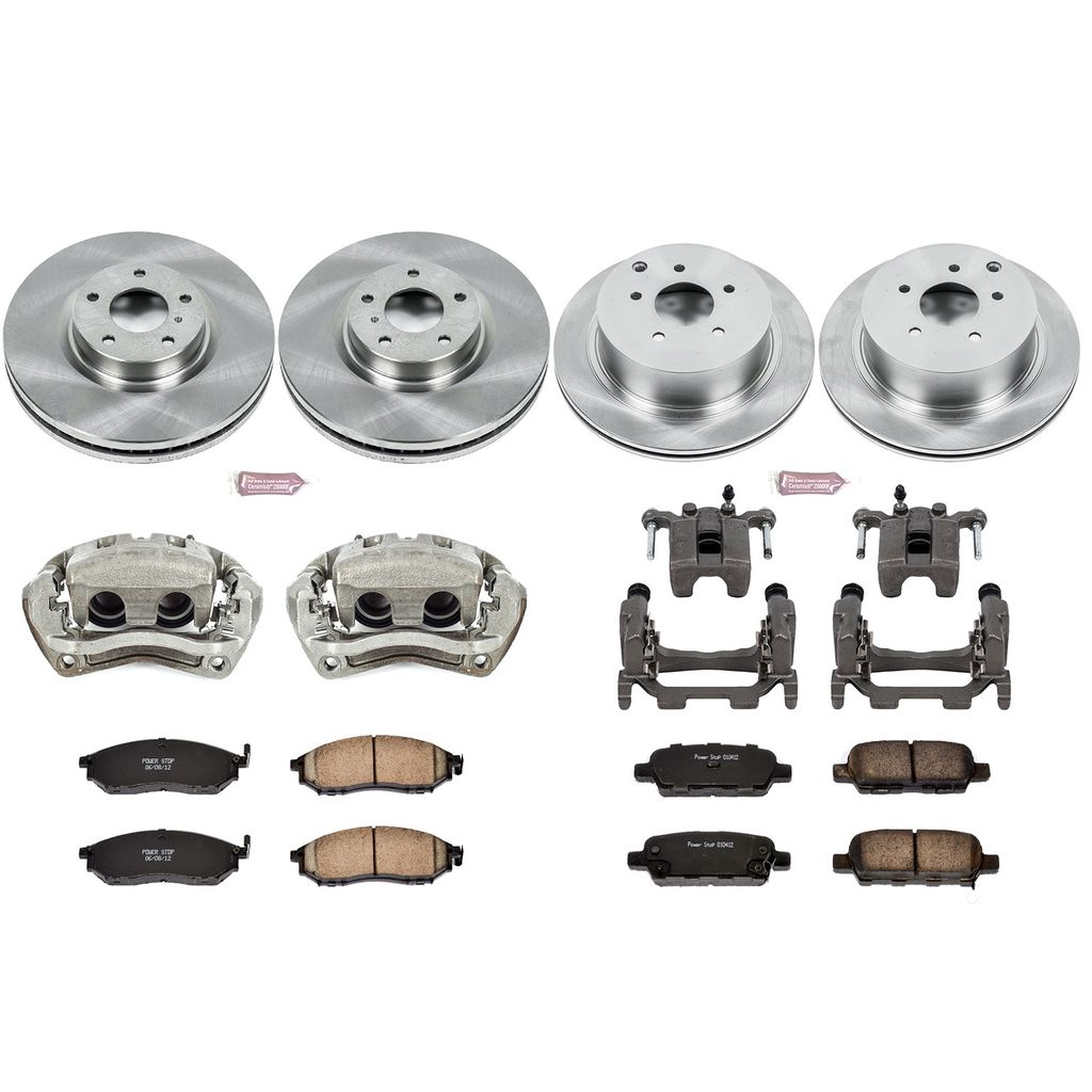 PowerStop KCOE6237 - OE Stock Replacement Brake Pad, Rotor and Caliper Kit