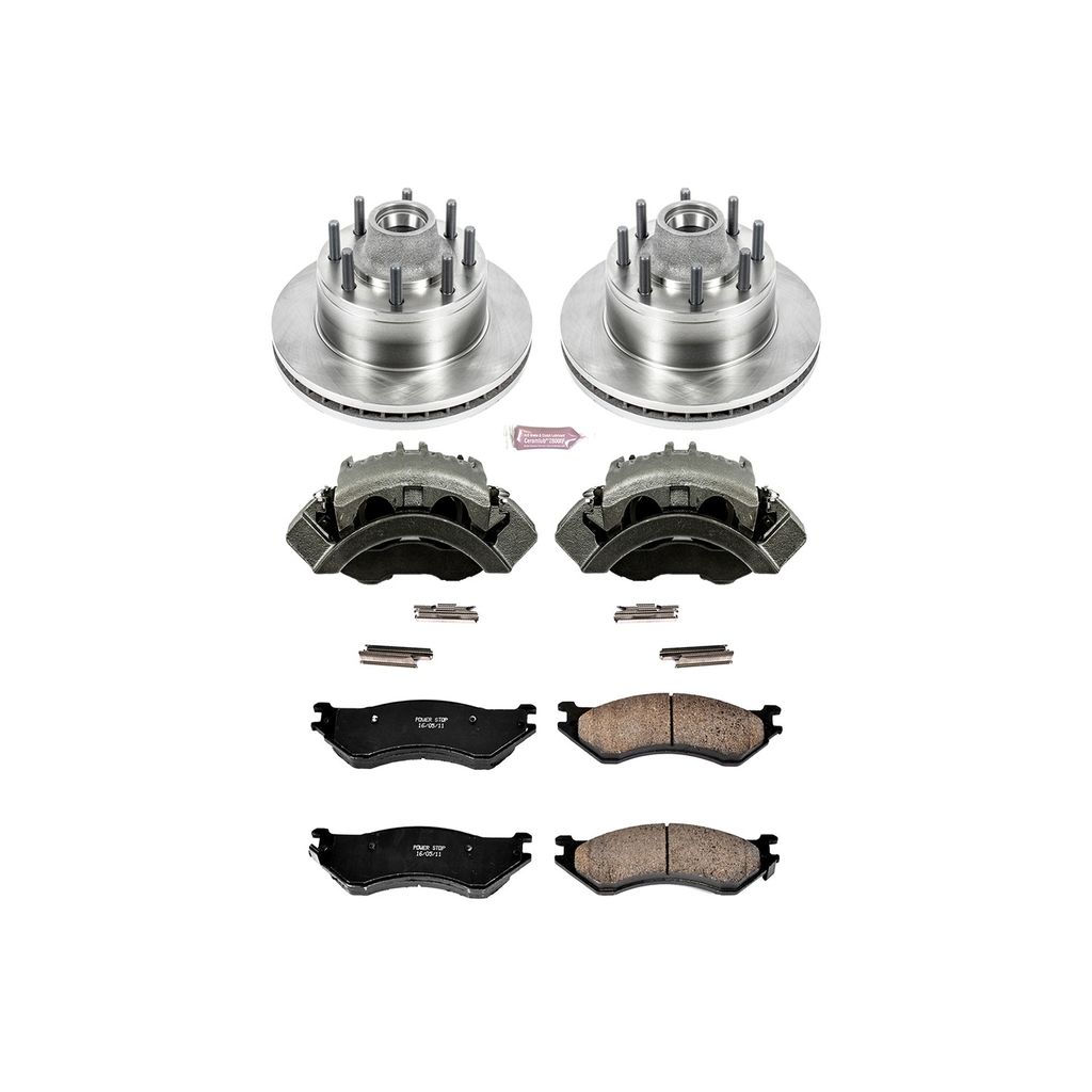 PowerStop KCOE6247 - OE Stock Replacement Brake Pad, Rotor and Caliper Kit