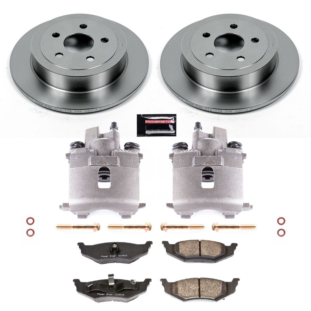 PowerStop KCOE6266C - OE Stock Replacement Brake Pad, Rotor and Caliper Kit