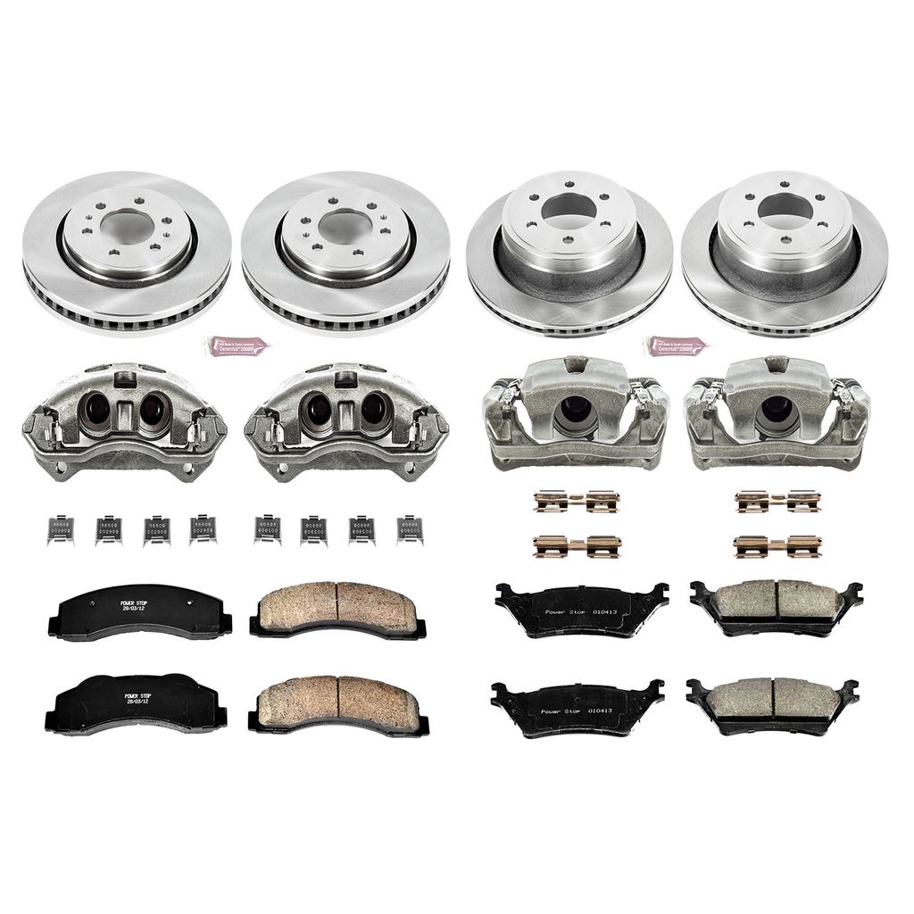 PowerStop KCOE6268 - OE Stock Replacement Brake Pad, Rotor and Caliper Kit