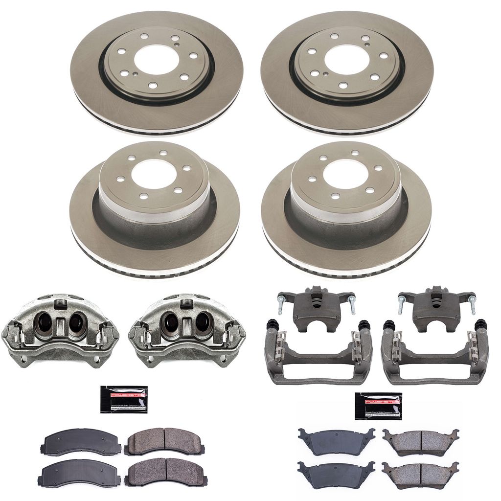 PowerStop KCOE6269 - OE Stock Replacement Brake Pad, Rotor and Caliper Kit