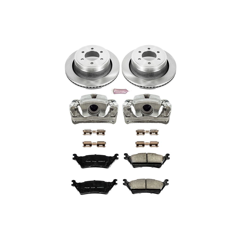 PowerStop KCOE6271 - OE Stock Replacement Brake Pad, Rotor and Caliper Kit