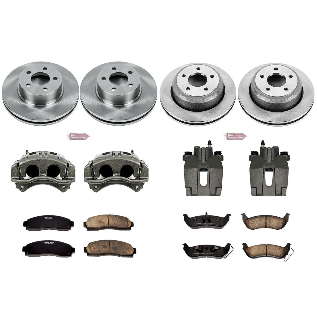 PowerStop KCOE6273 - OE Stock Replacement Brake Pad, Rotor and Caliper Kit