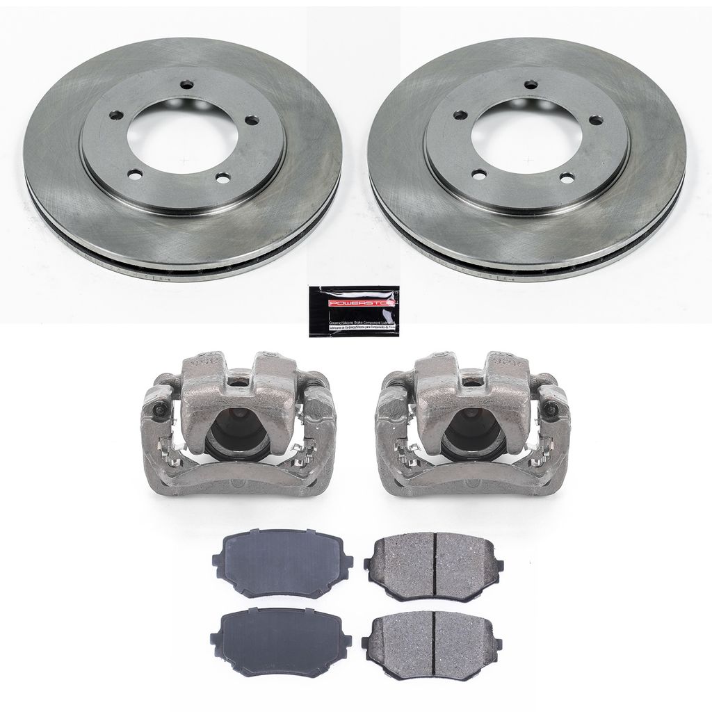 PowerStop KCOE6308 - OE Stock Replacement Brake Pad, Rotor and Caliper Kit