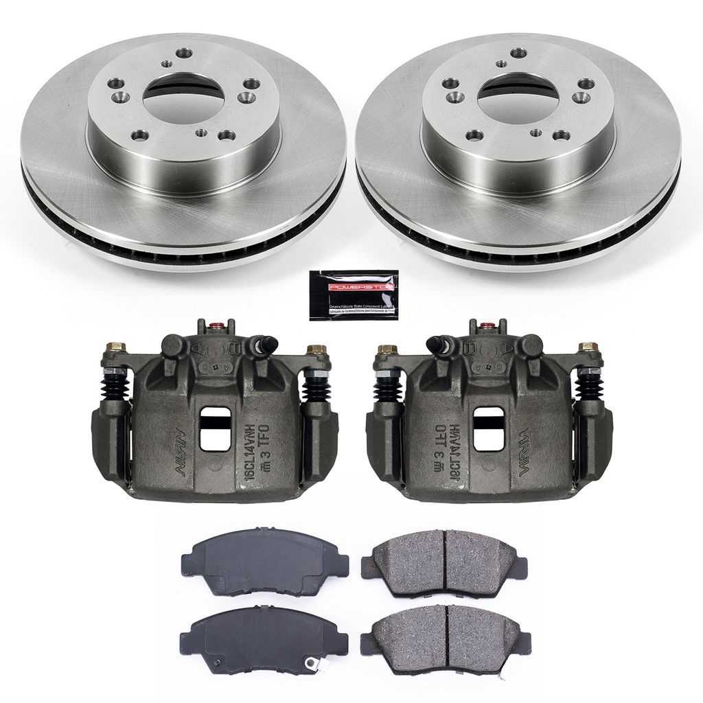 PowerStop KCOE6317 - OE Stock Replacement Brake Pad, Rotor and Caliper Kit