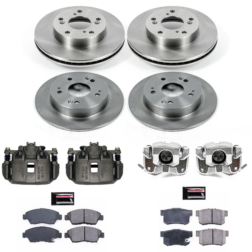 PowerStop KCOE6318 - OE Stock Replacement Brake Pad, Rotor and Caliper Kit
