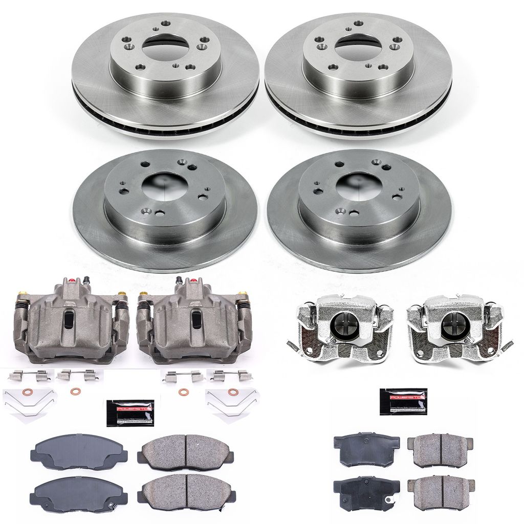 PowerStop KCOE6320 - OE Stock Replacement Brake Pad, Rotor and Caliper Kit