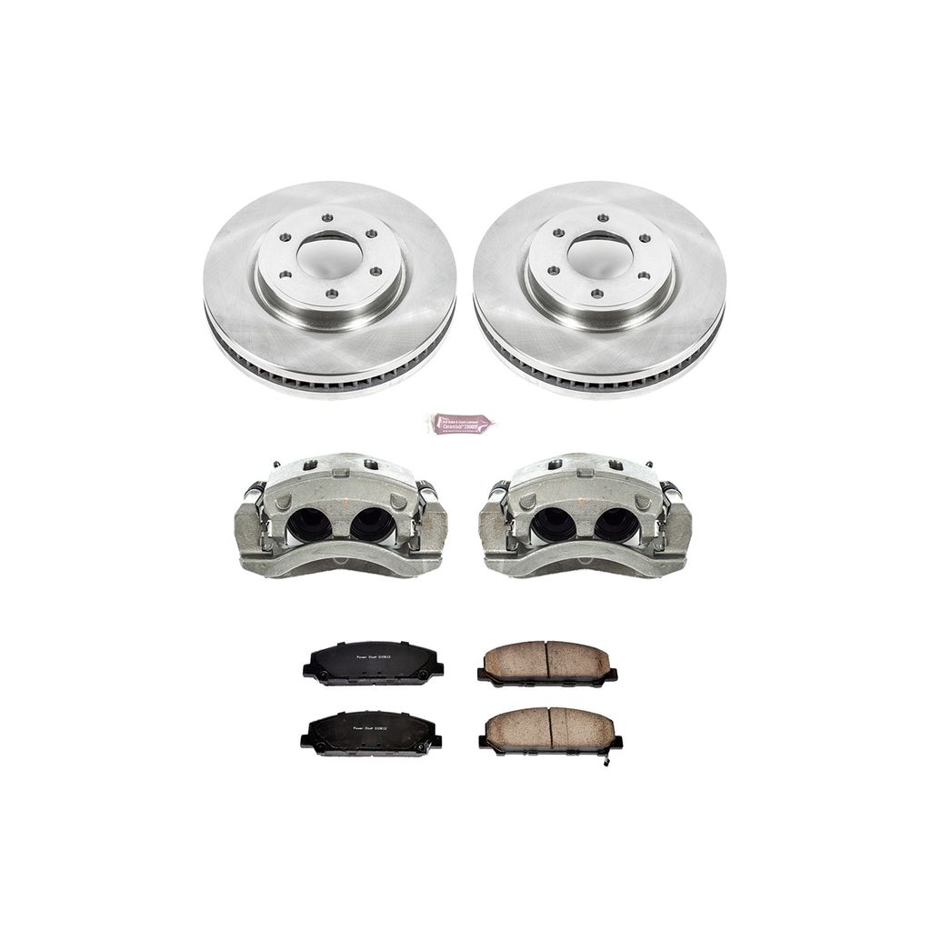 PowerStop KCOE6321 - OE Stock Replacement Brake Pad, Rotor and Caliper Kit