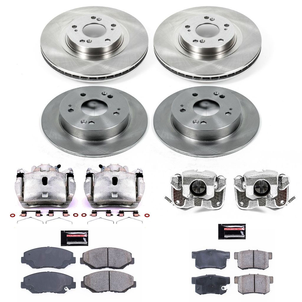 PowerStop KCOE6327 - OE Stock Replacement Brake Pad, Rotor and Caliper Kit