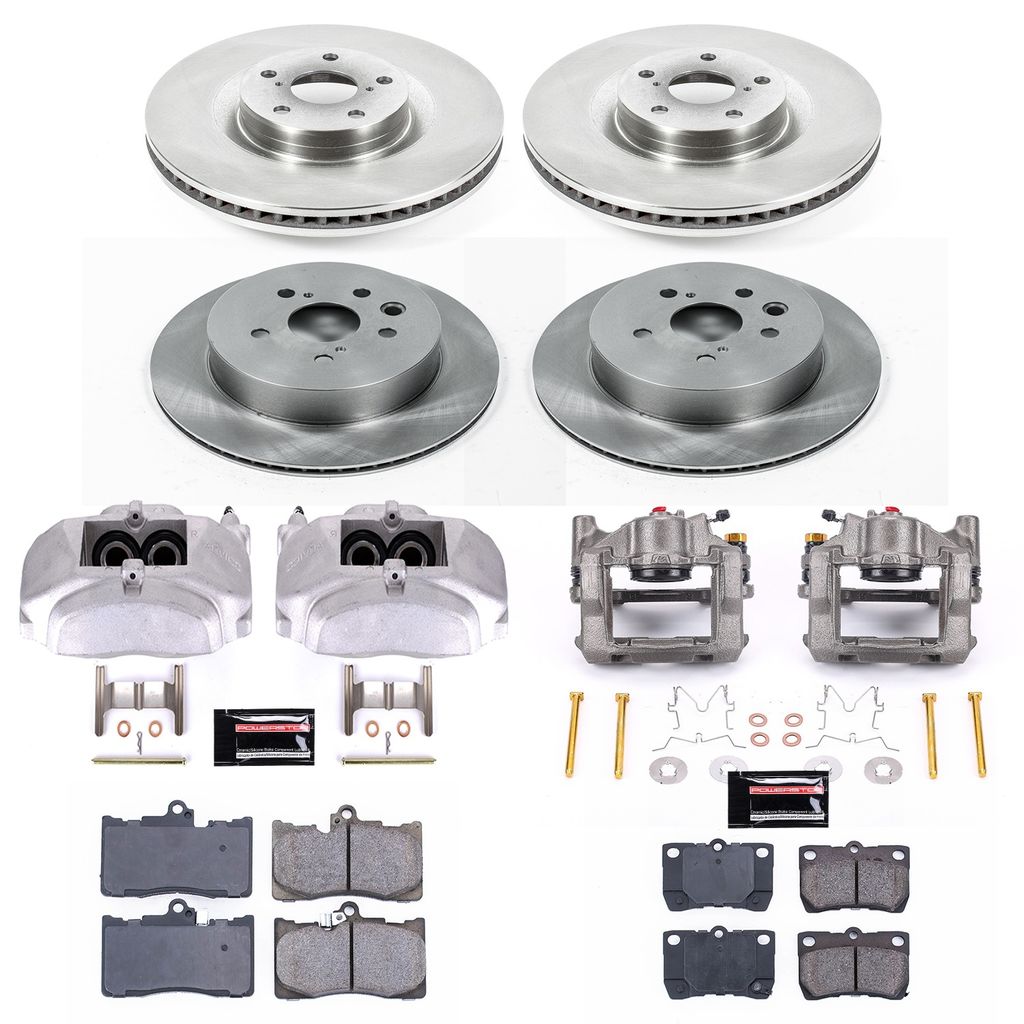 PowerStop KCOE6354 - OE Stock Replacement Brake Pad, Rotor and Caliper Kit