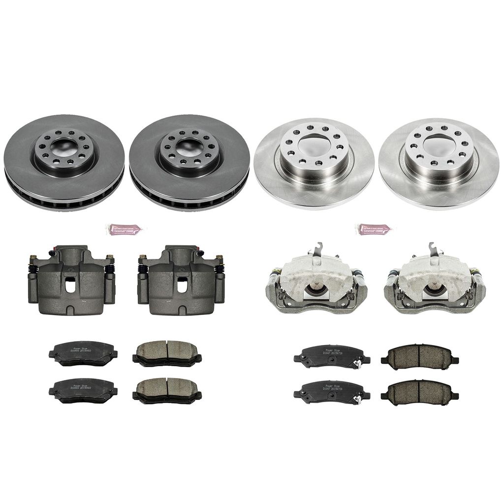 PowerStop KCOE6373 - OE Stock Replacement Brake Pad, Rotor and Caliper Kit