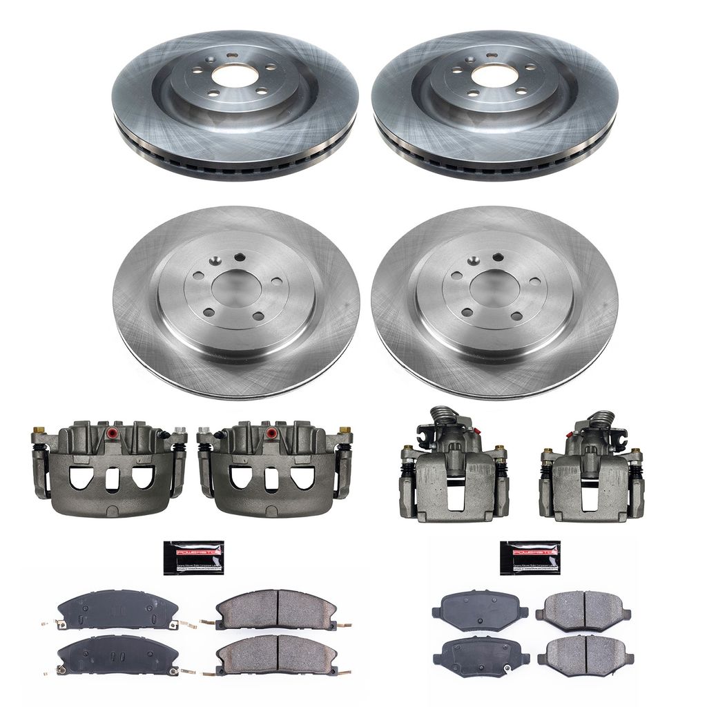 PowerStop KCOE6375 - OE Stock Replacement Brake Pad, Rotor and Caliper Kit
