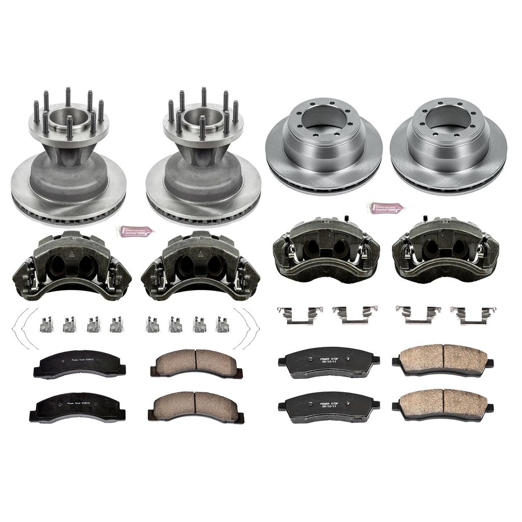 PowerStop KCOE6384 - OE Stock Replacement Brake Pad, Rotor and Caliper Kit