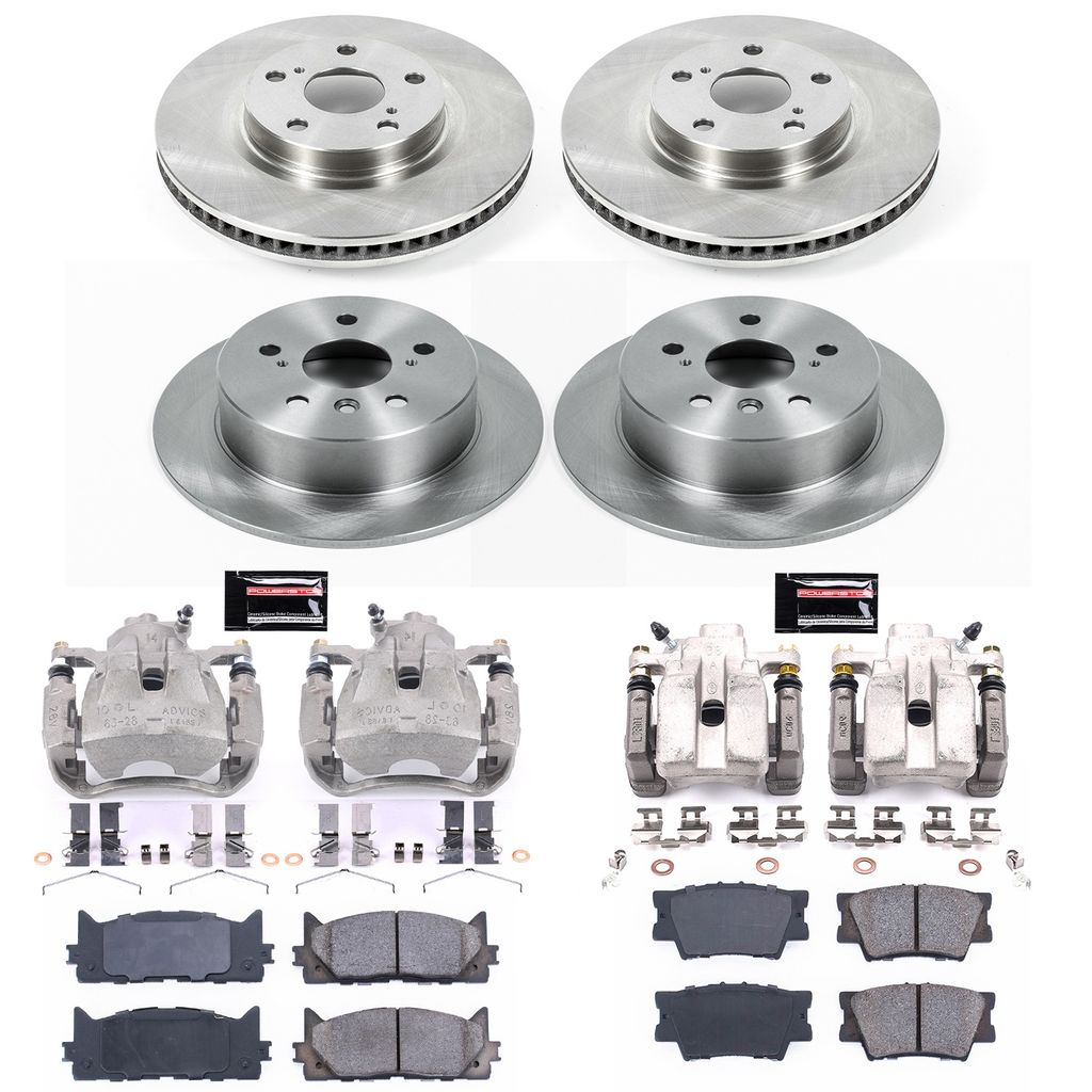 PowerStop KCOE6480 - OE Stock Replacement Brake Pad, Rotor and Caliper Kit