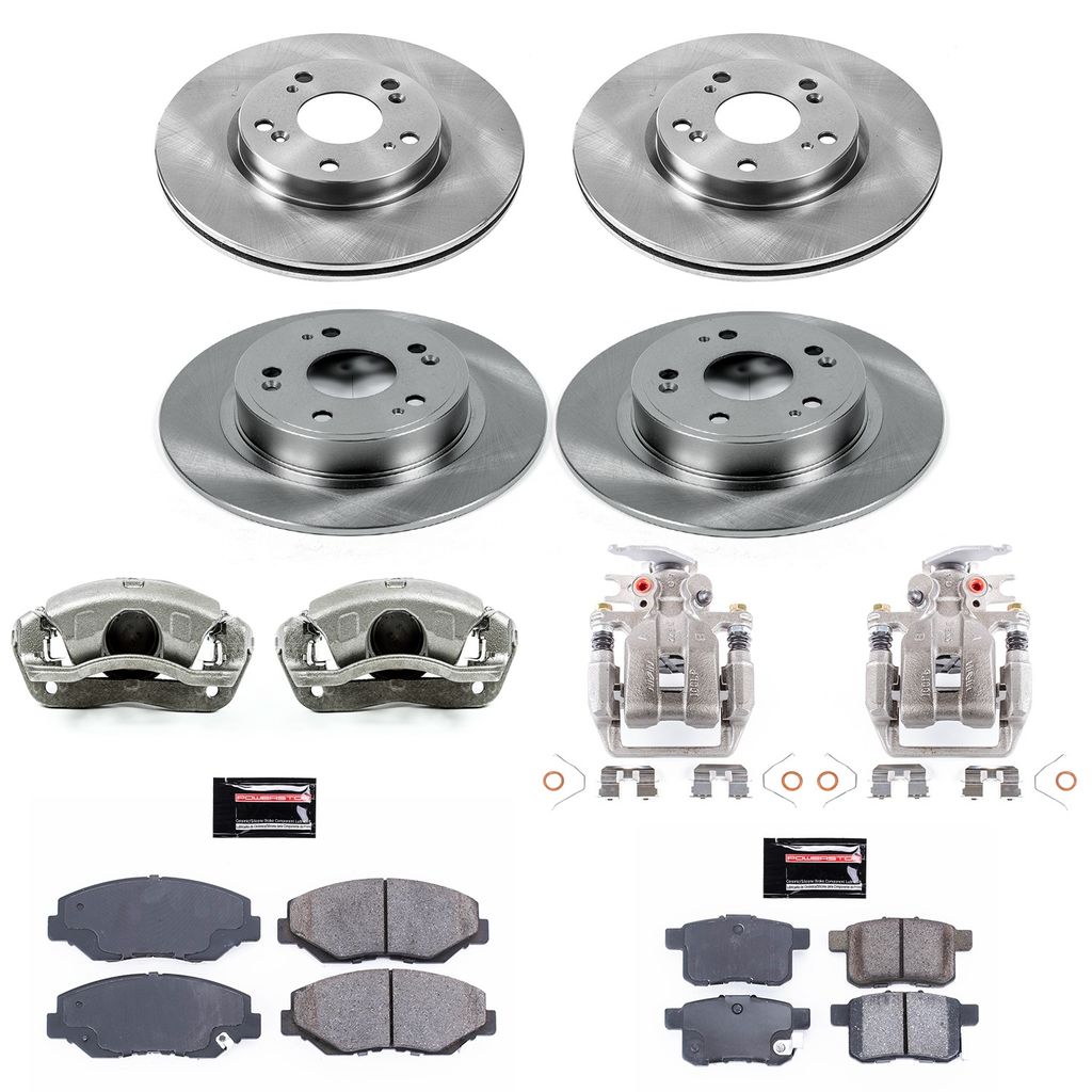 PowerStop KCOE6491 - OE Stock Replacement Brake Pad, Rotor and Caliper Kit