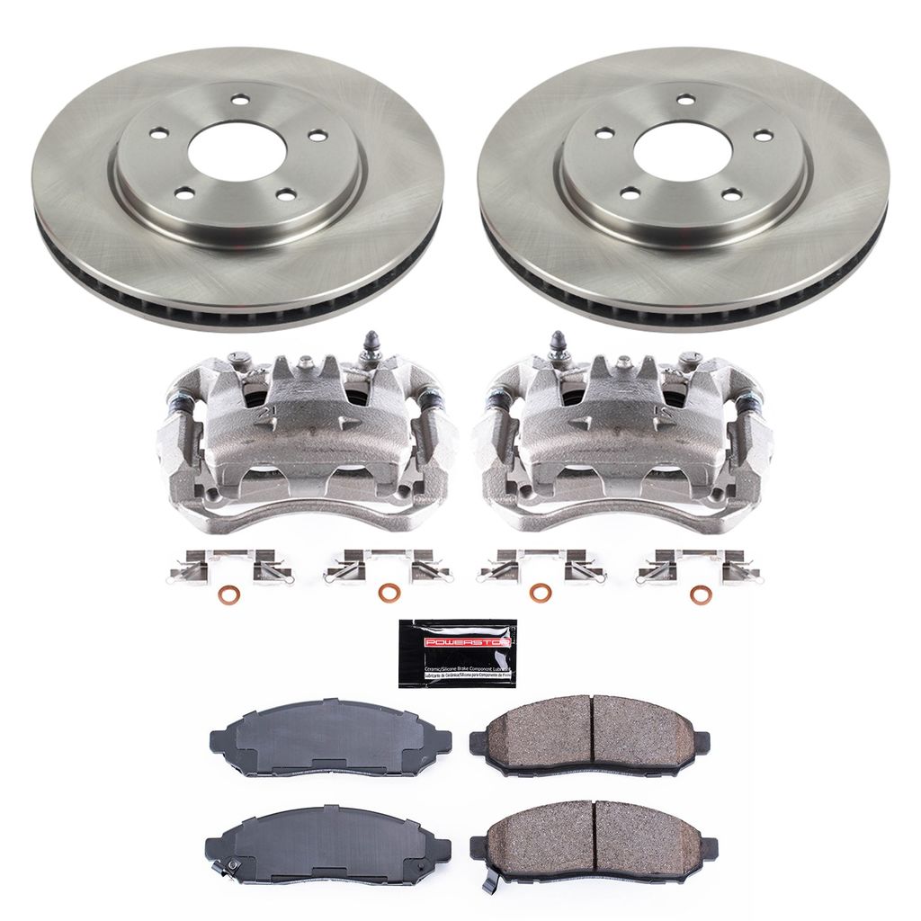 PowerStop KCOE6492 - OE Stock Replacement Brake Pad, Rotor and Caliper Kit