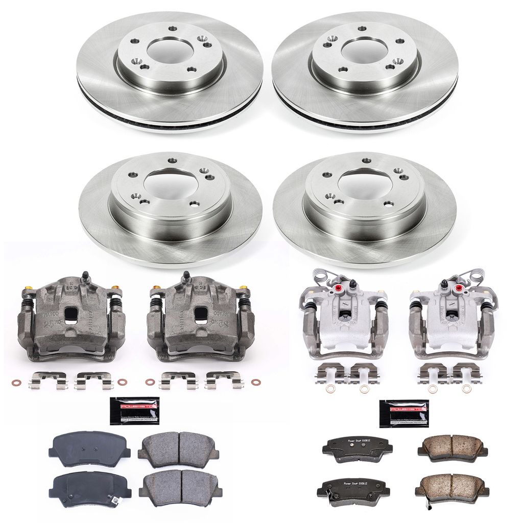 PowerStop KCOE6504 - OE Stock Replacement Brake Pad, Rotor and Caliper Kit
