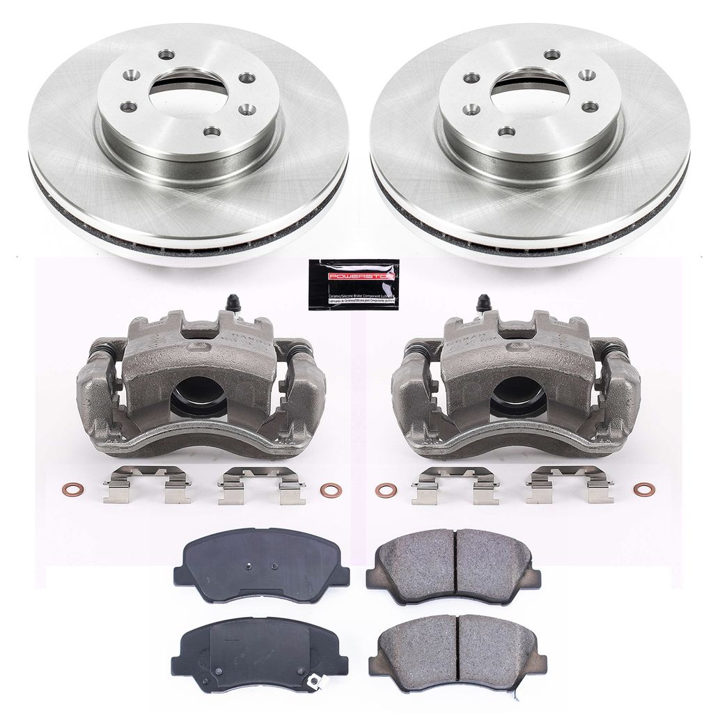 PowerStop KCOE6508 - OE Stock Replacement Brake Pad, Rotor and Caliper Kit