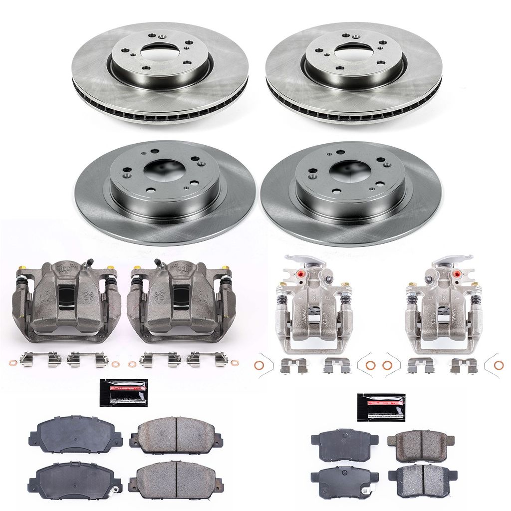 PowerStop KCOE6516 - OE Stock Replacement Brake Pad, Rotor and Caliper Kit