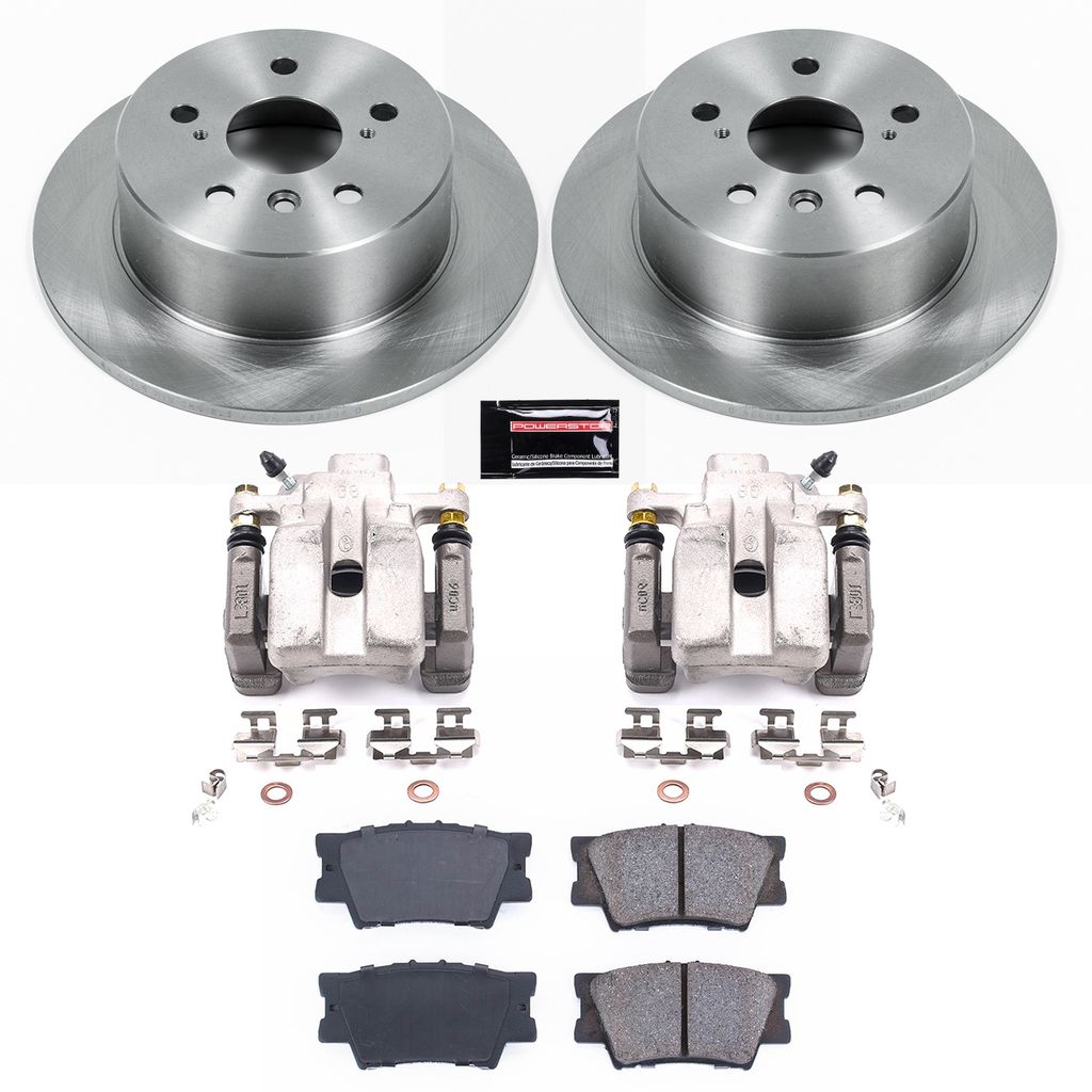 PowerStop KCOE6520 - OE Stock Replacement Brake Pad, Rotor and Caliper Kit