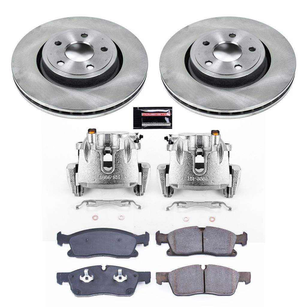PowerStop KCOE6536 - OE Stock Replacement Brake Pad, Rotor and Caliper Kit