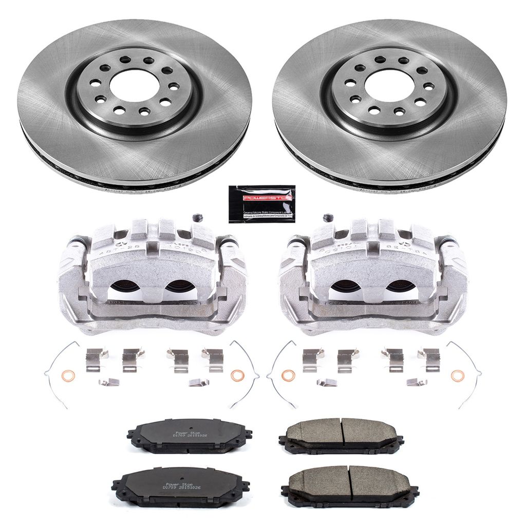 PowerStop KCOE6540 - OE Stock Replacement Brake Pad, Rotor and Caliper Kit