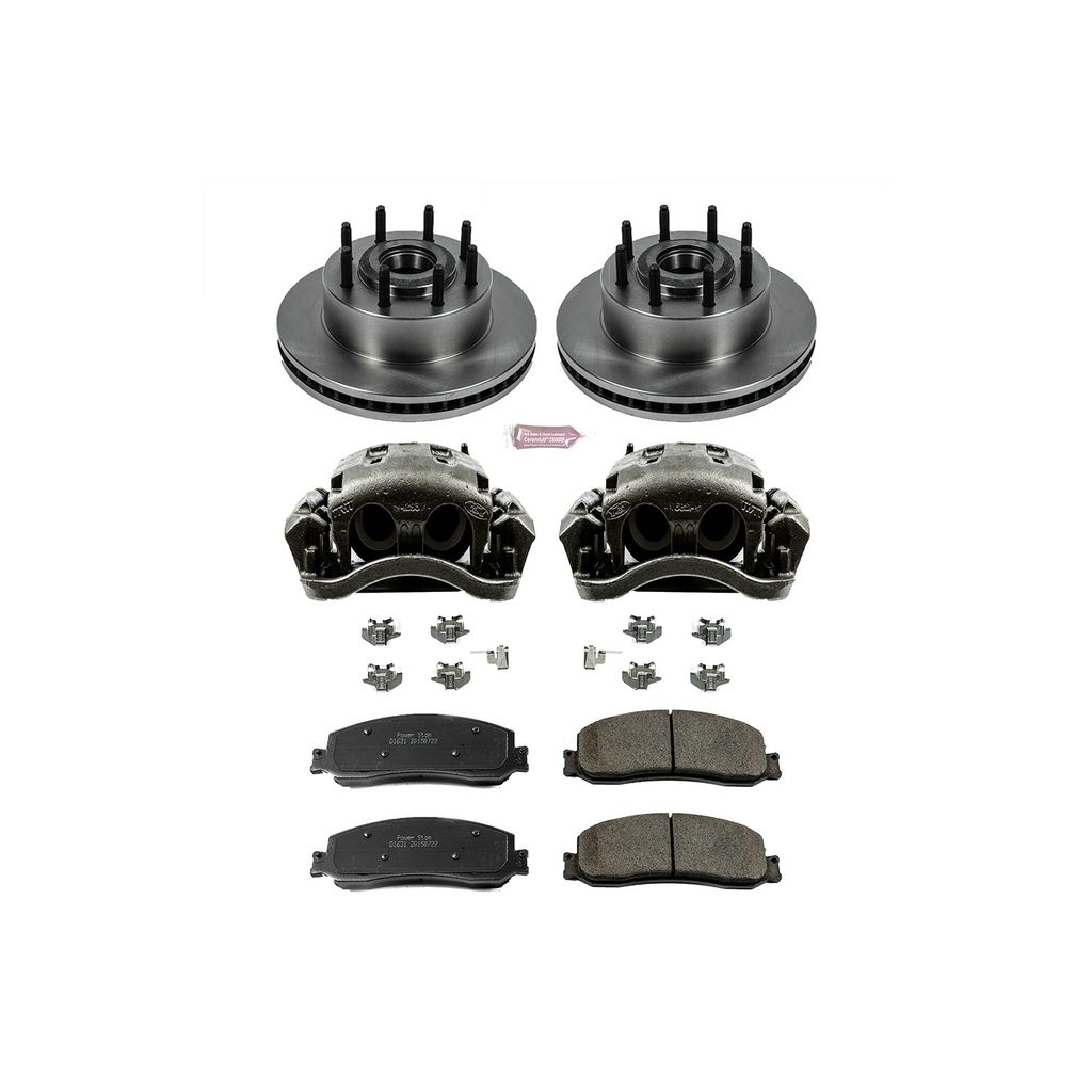 PowerStop KCOE6550 - OE Stock Replacement Brake Pad, Rotor and Caliper Kit