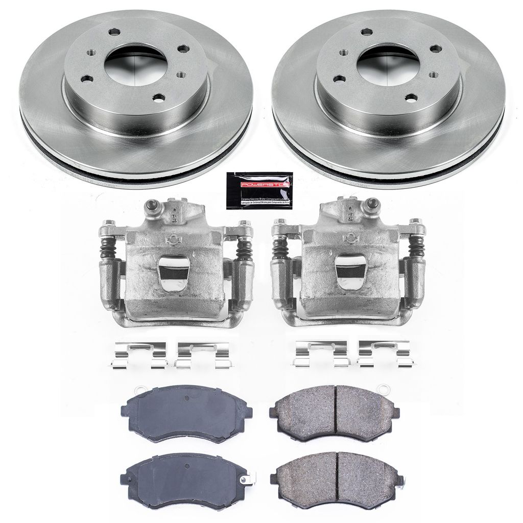 PowerStop KCOE656 - OE Stock Replacement Brake Pad, Rotor and Caliper Kit