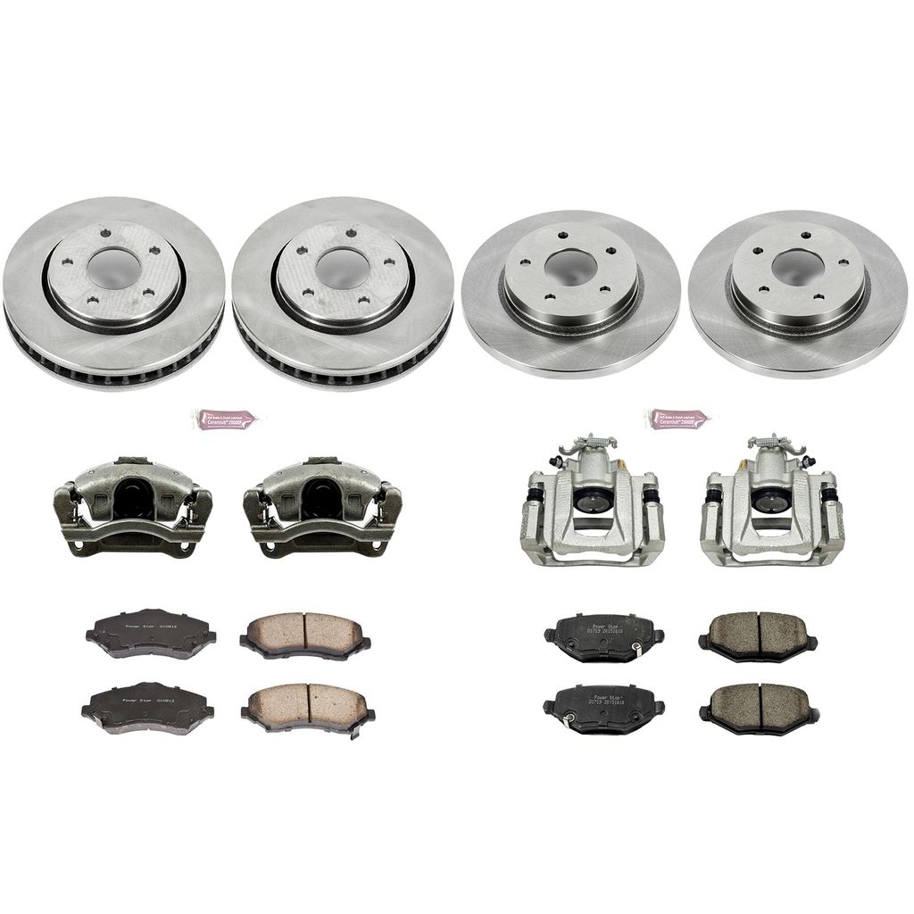 PowerStop KCOE6563 - OE Stock Replacement Brake Pad, Rotor and Caliper Kit