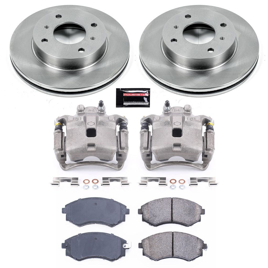 PowerStop KCOE656A - OE Stock Replacement Brake Pad, Rotor and Caliper Kit