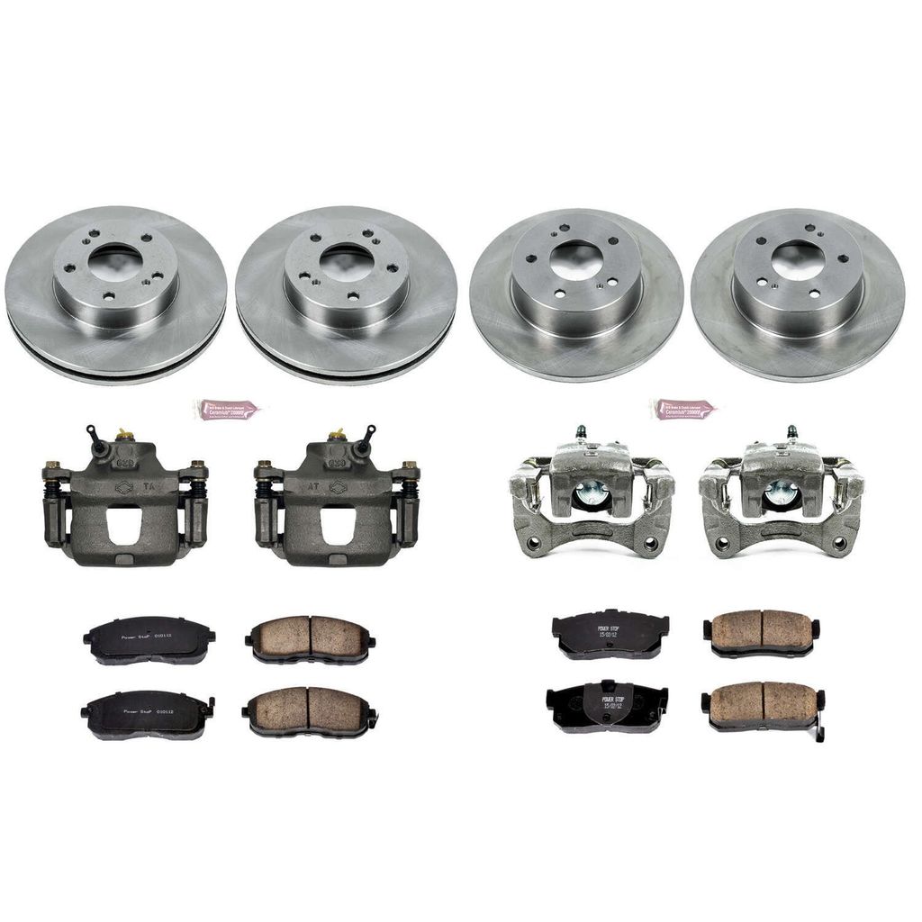 PowerStop KCOE662 - OE Stock Replacement Brake Pad, Rotor and Caliper Kit