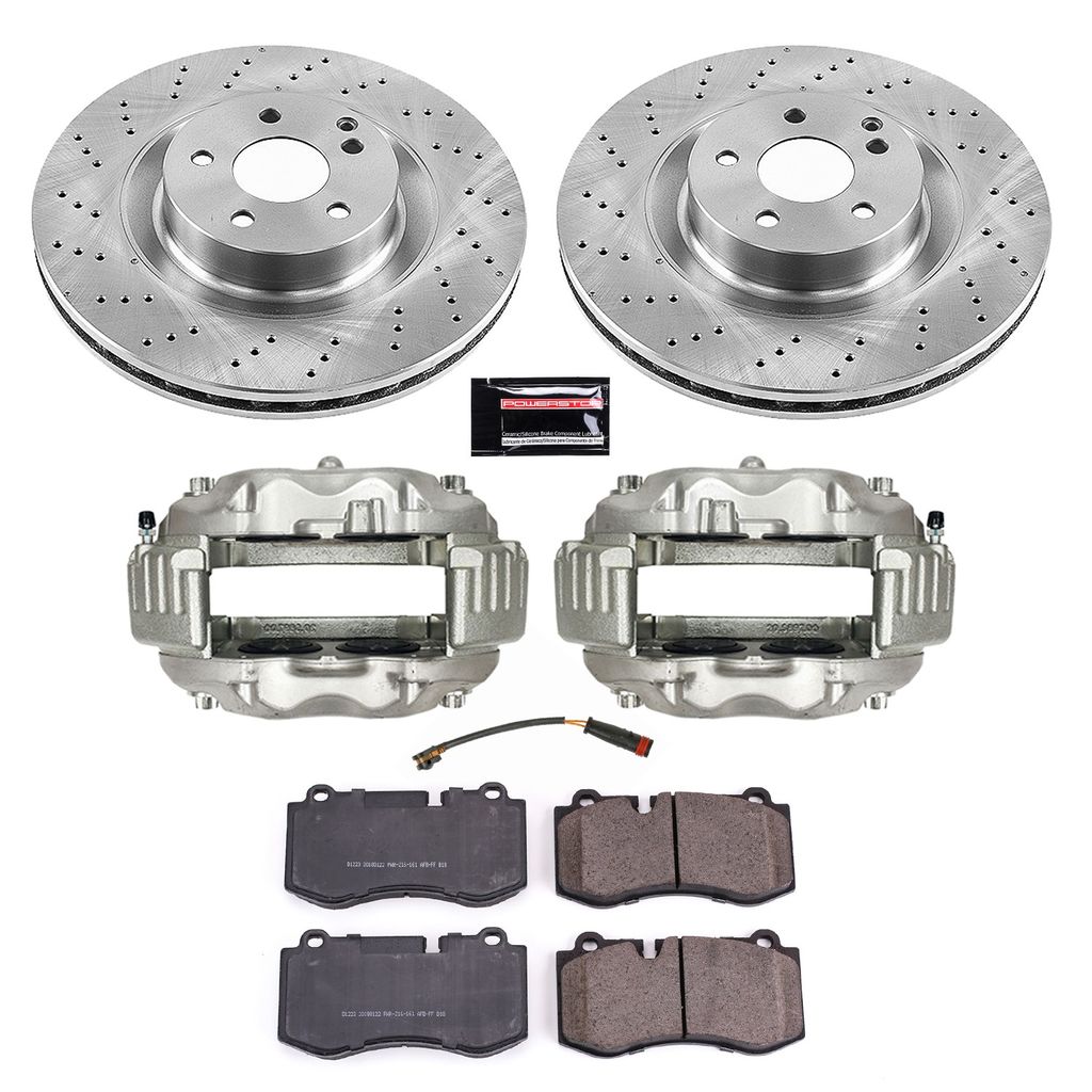 PowerStop KCOE6755 - OE Stock Replacement Brake Pad, Rotor and Caliper Kit