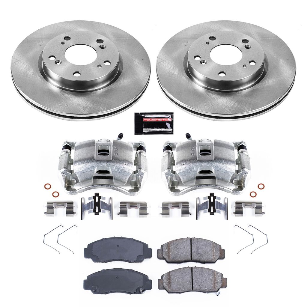 PowerStop KCOE6766 - OE Stock Replacement Brake Pad, Rotor and Caliper Kit