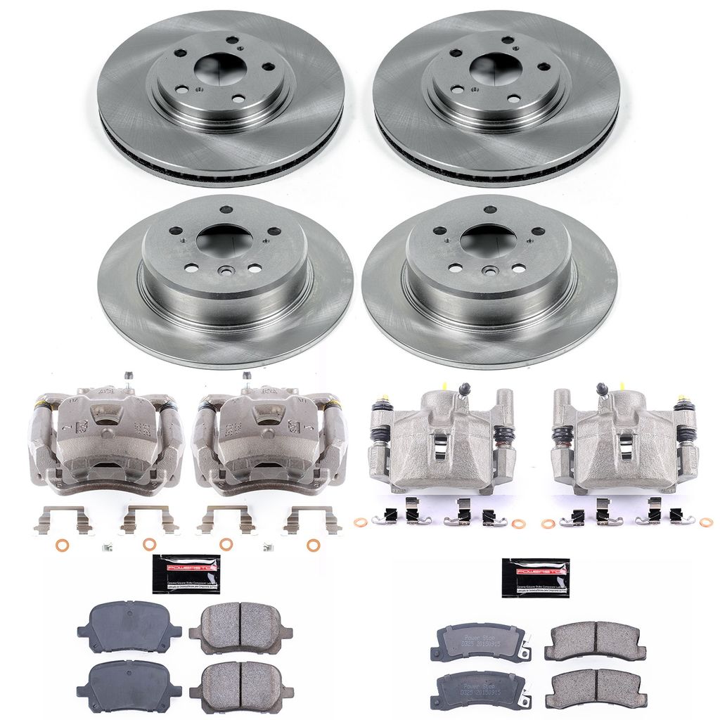 PowerStop KCOE6782 - OE Stock Replacement Brake Pad, Rotor and Caliper Kit