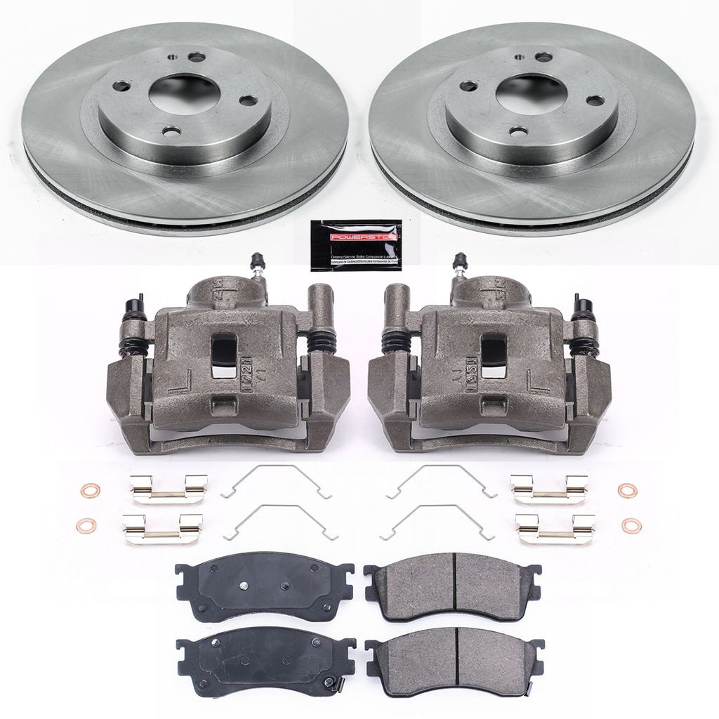 PowerStop KCOE6786 - OE Stock Replacement Brake Pad, Rotor and Caliper Kit