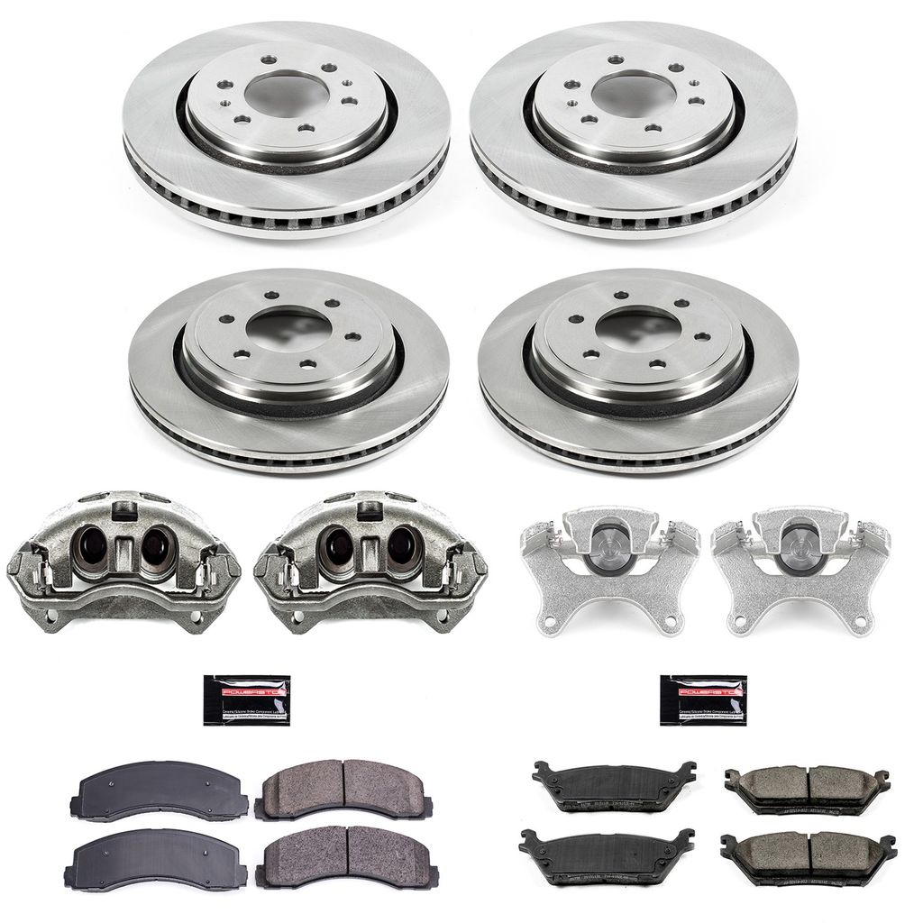 PowerStop KCOE6803 - OE Stock Replacement Brake Pad, Rotor and Caliper Kit