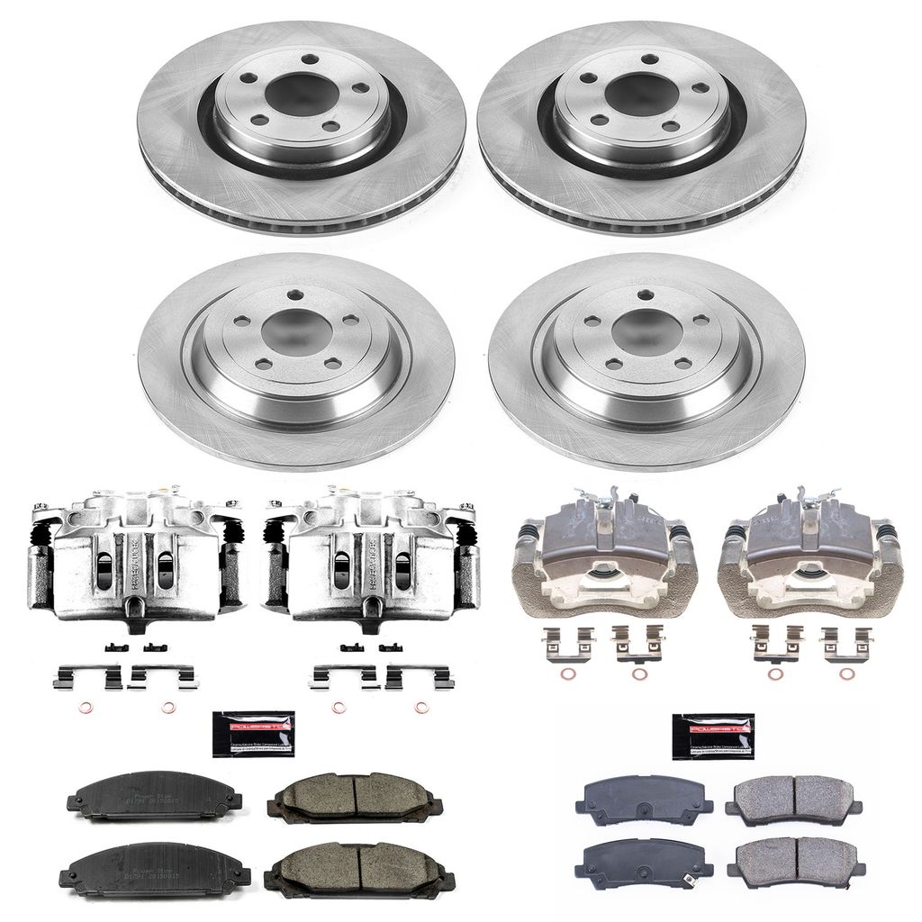 PowerStop KCOE6808 - OE Stock Replacement Brake Pad, Rotor and Caliper Kit