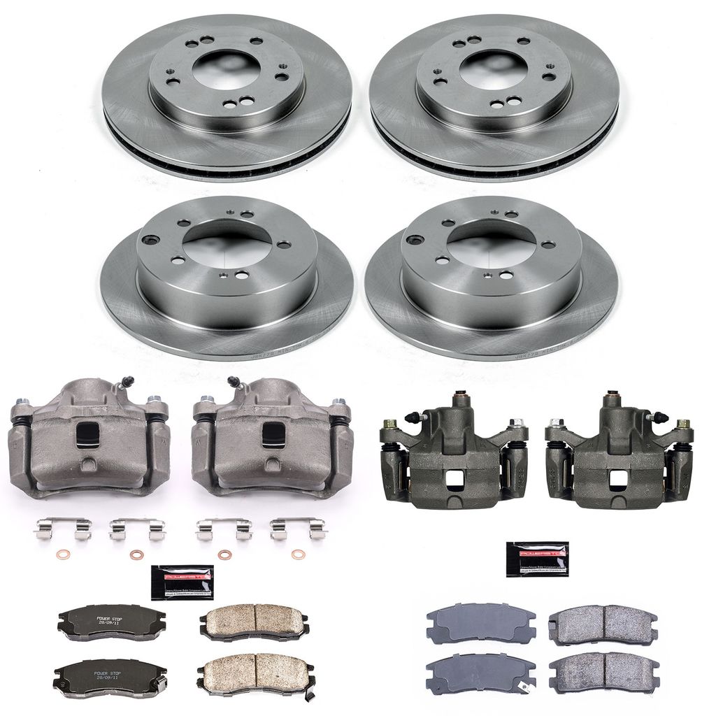 PowerStop KCOE683 - OE Stock Replacement Brake Pad, Rotor and Caliper Kit