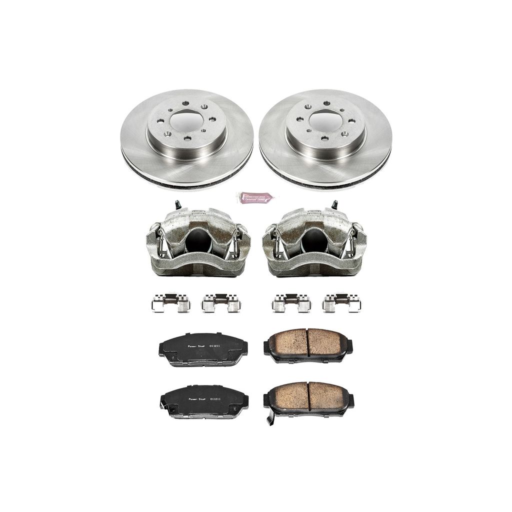 PowerStop KCOE692 - OE Stock Replacement Brake Pad, Rotor and Caliper Kit