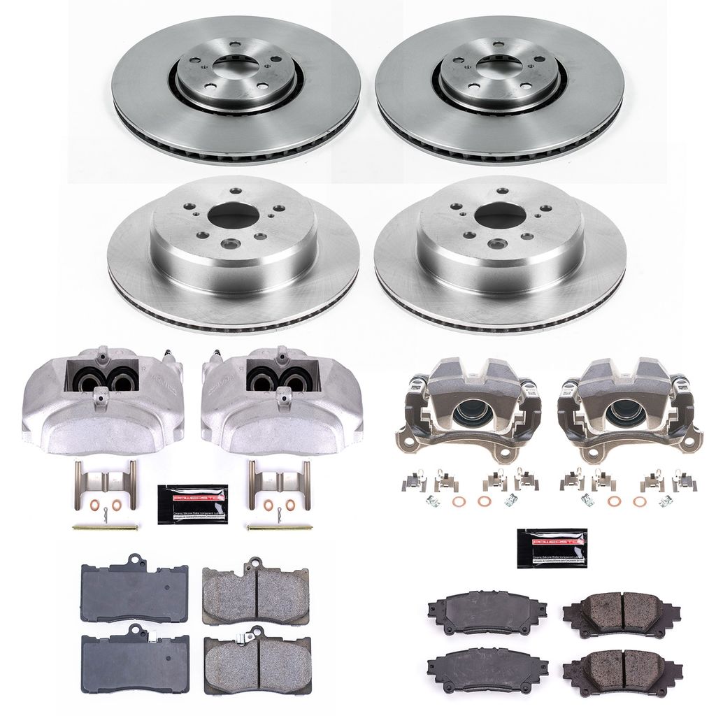 PowerStop KCOE6929 - OE Stock Replacement Brake Pad, Rotor and Caliper Kit